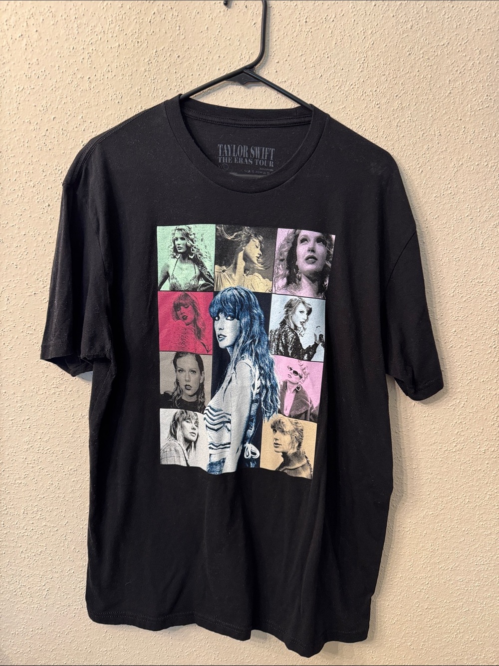 Taylor Swift Black 'The Eras Tour' Printed Logo Tee
